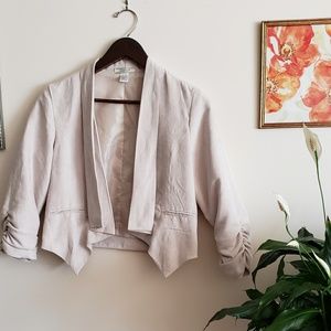 Poetry by Body Central Faux Suede Crop Blazer